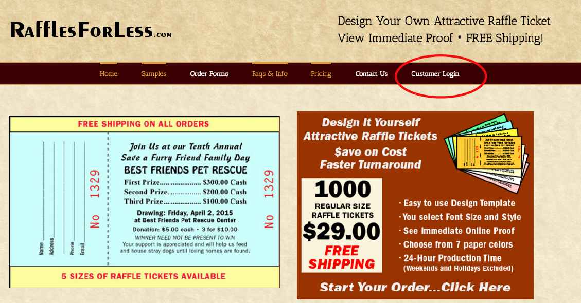 Reorder Instructions Raffles for less