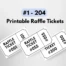 Printable Numbered Raffle Ticket - Raffles for less