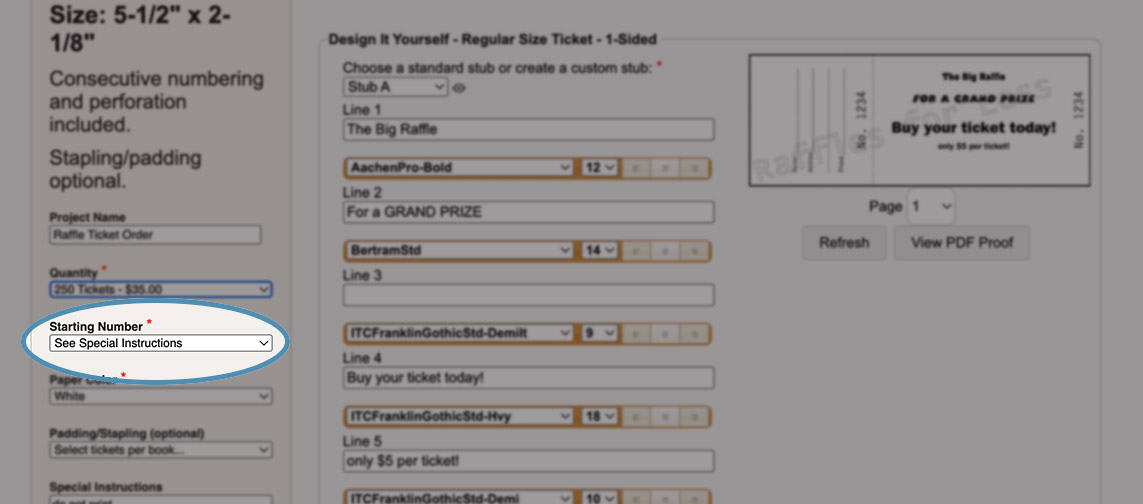 reorder-5 How to re-order raffle tickets - Step 5