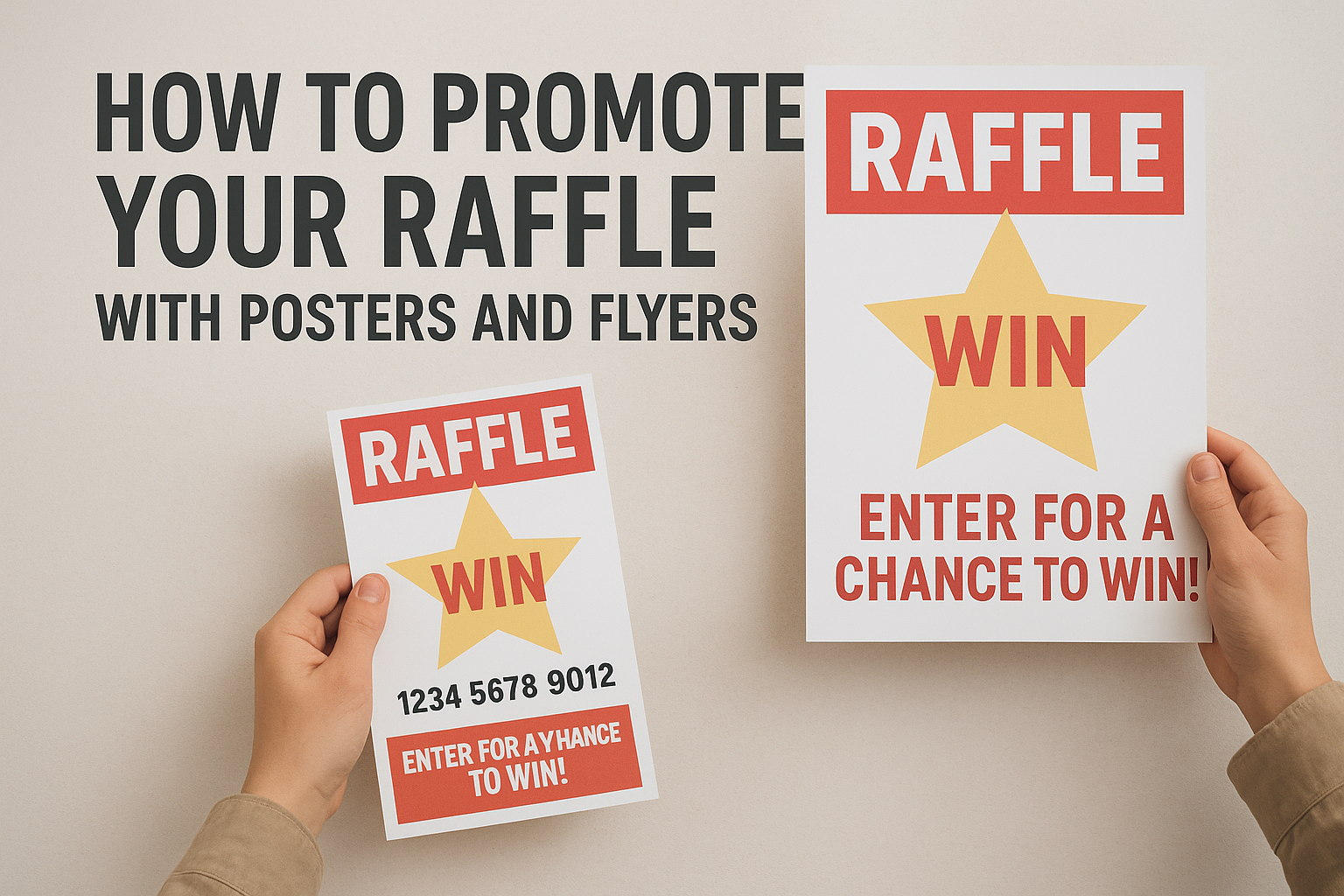 Raffle with Posters and Flyers