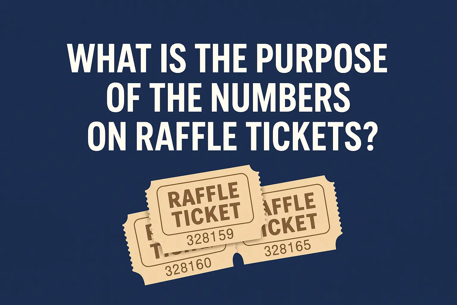 Purpose of the Numbers on Raffle Tickets