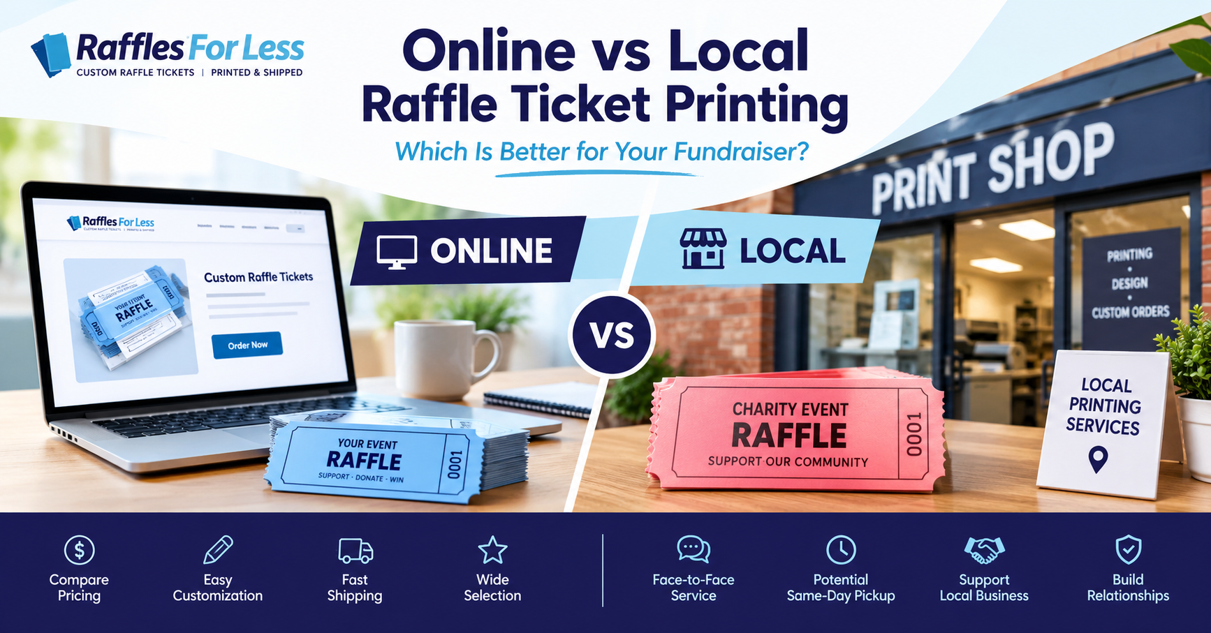 Online vs Local Raffle Printing